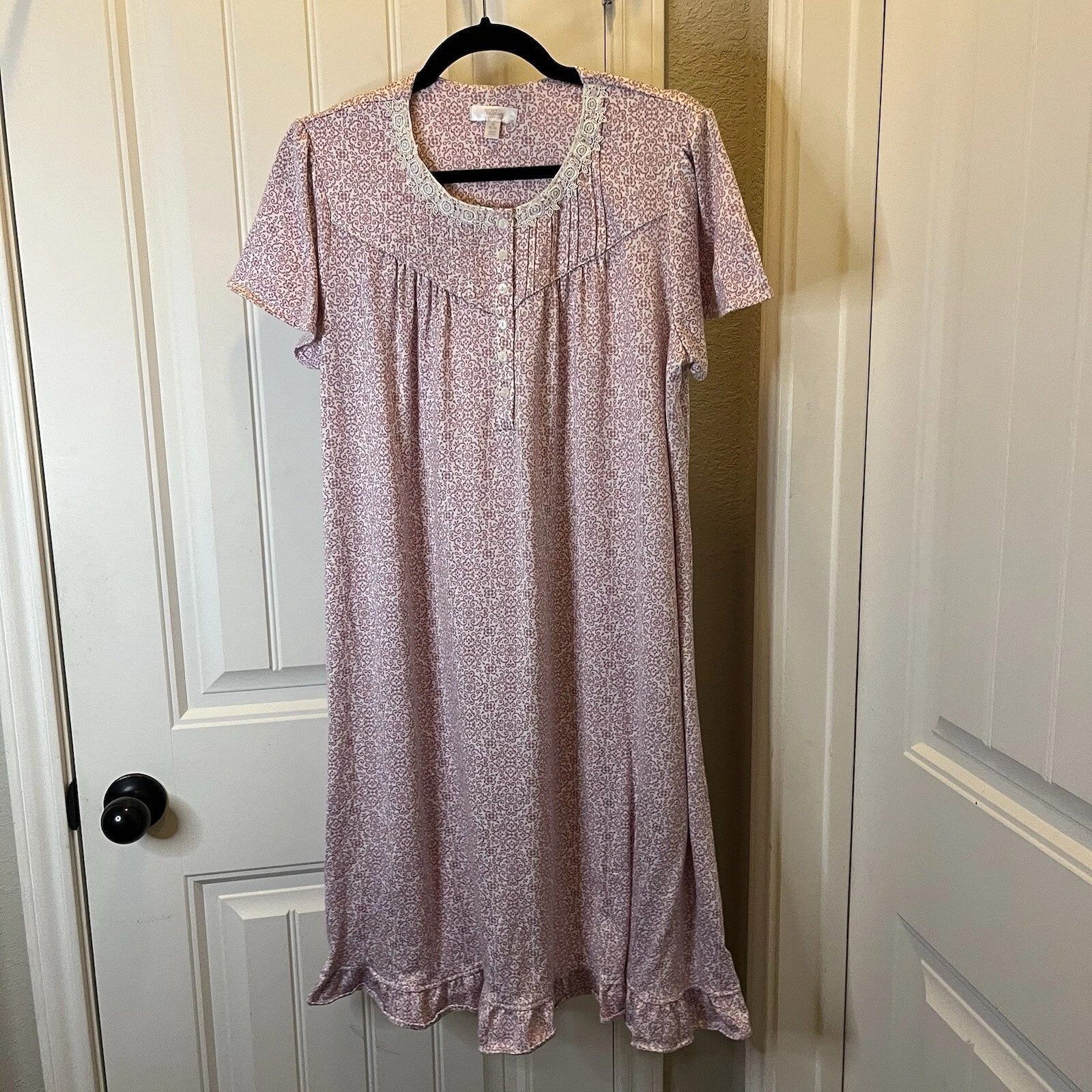 UNDERCOVER SECRET TREASURES Casa Abito Camicia da Notte Accappatoio MuuMu Lounge Rosa Geometrico Taglia M