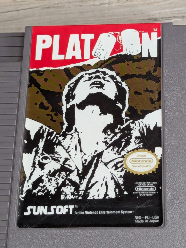 Platoon & Mission Impossible Nintendo NES 2 Game Cartridge Bundle