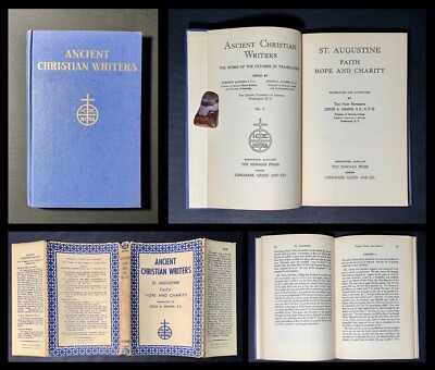 St. Augustine Early Christian Text FAITH Hope CHARITY 1950s Catholic VTG HC w/DJ