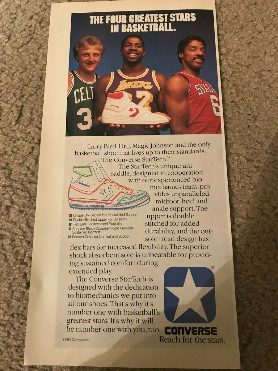 1985 CONVERSE STARTECH LARRY BIRD MAGIC JOHNSON J ERVING