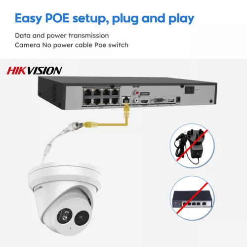 Hikvision 4K 8MP 8CH POE CCTV System ColorVu3.0 Hybrid-Light Alarm IP Camera Lot - Picture 24 of 26