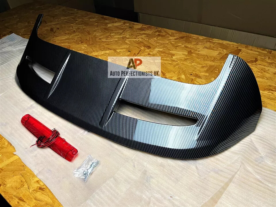 ZXSDJKSD pour Ford pour Fiesta MK6 MK7 MK7.5 MK8 St 2002-2021 Voiture Coffre Arrière Becquet Lèvre Déflecteur Séparateur Toit Arrière Queue Aile Corps Kit Séparateur becquet arrière Avant Voiture (Co