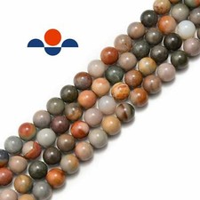 Polychrome Jasper Smooth Round Beads 6mm 8mm 10mm 12mm 15.5" Strand