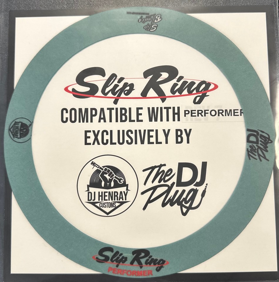 DHC SLIP RINGS 7" for the Rane Performer controller scratch Dj Slipmats