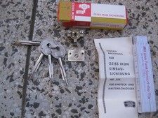 Zeiss Ikon Einbausicherung mit 2 Kreuzbartschlüssel, auch gleichschließend