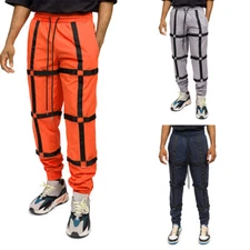 MEN'S TACTICAL TECHNO UTILITY HARNESS SPORTS JOGGERS TRACK PANTS   EP9825