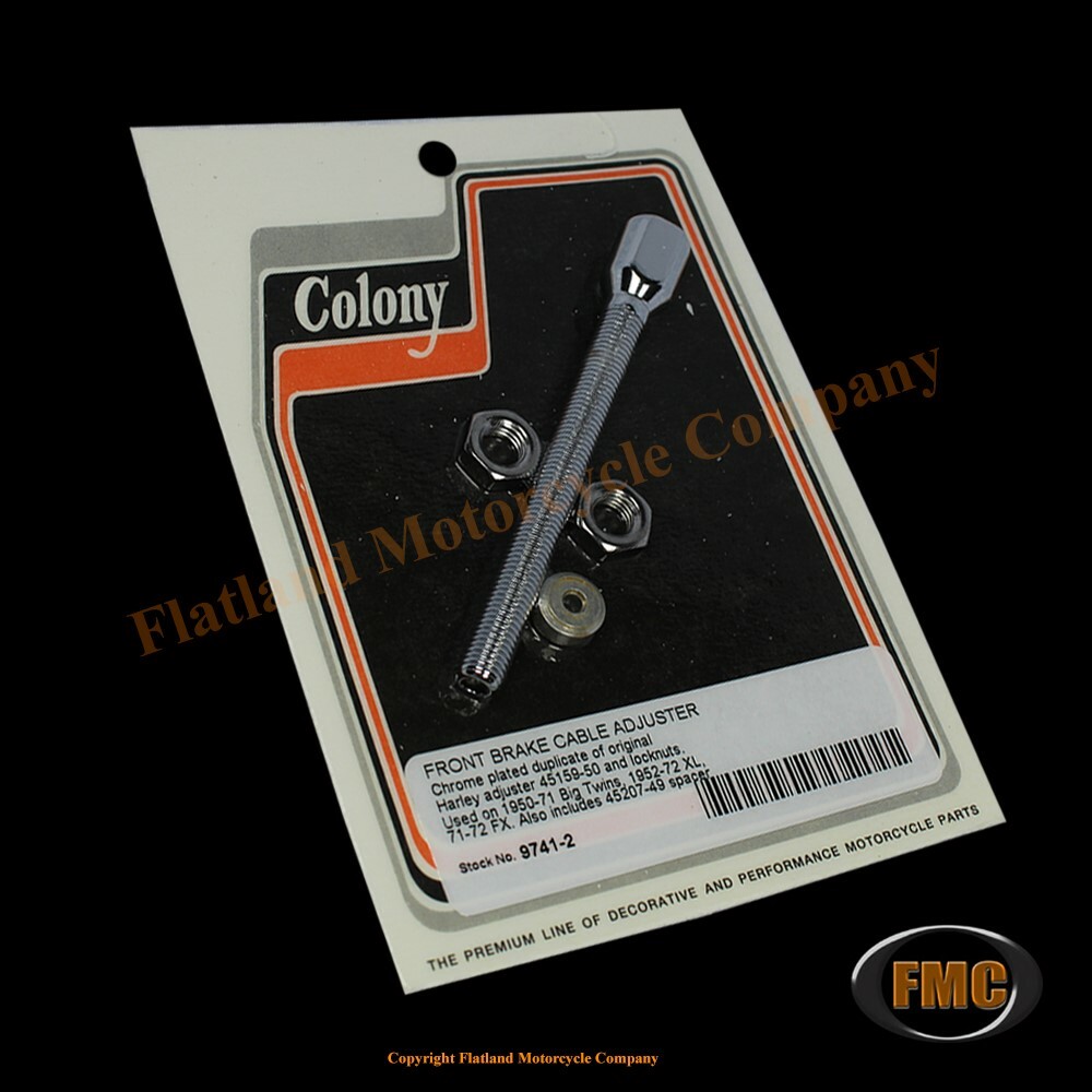 Colony 9741-2, Front Brake Cable Adjuster, P/N 45159-50, Chrome | eBay