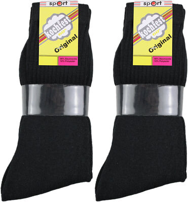 20 Paar Herren Tennis Sport Socken schwarz 90% BW WOW
