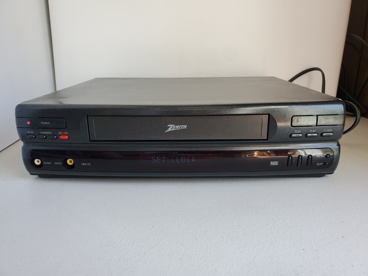 Vtg 90's Zenith VR4125 VHS VCR Video Cassette Recorder Black