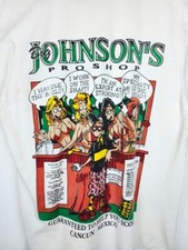 Vintage 90's BIG JOHNSON Golf Pro Shop short sleeve white color shirt KV34079