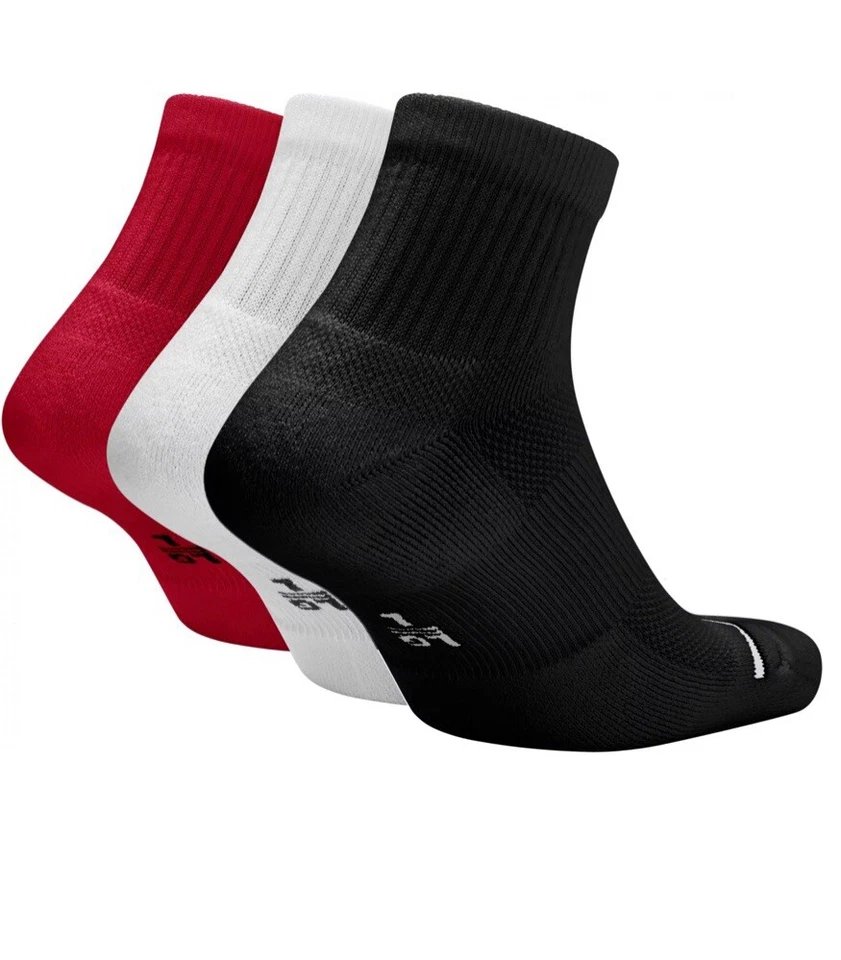 Nike Jordan Jumpman Men's Dri-Fit Quarter Socks 3 Pack Multi SX5544-011 - NWT - Image 4 of 4