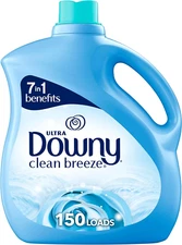 Downy Fabric Softener Liquid, Clean Breeze Scent, 111 Fl Oz, 150 Loads