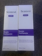 2- Scosvvi PAP Purple Toothpaste - Whitening - 1 oz - Ex: 5/26