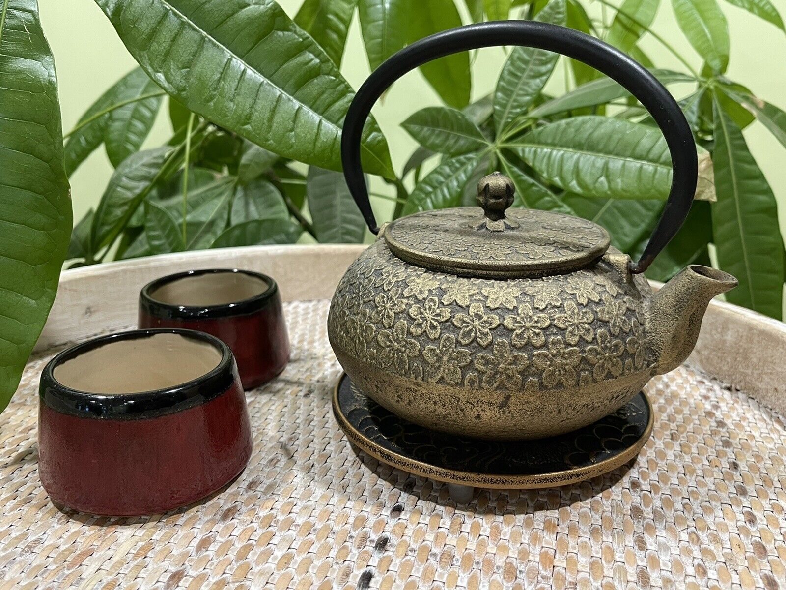 650 ml Black Cast Iron Japanese Tetsubin Teapot/Kettle W/Yoho Dr