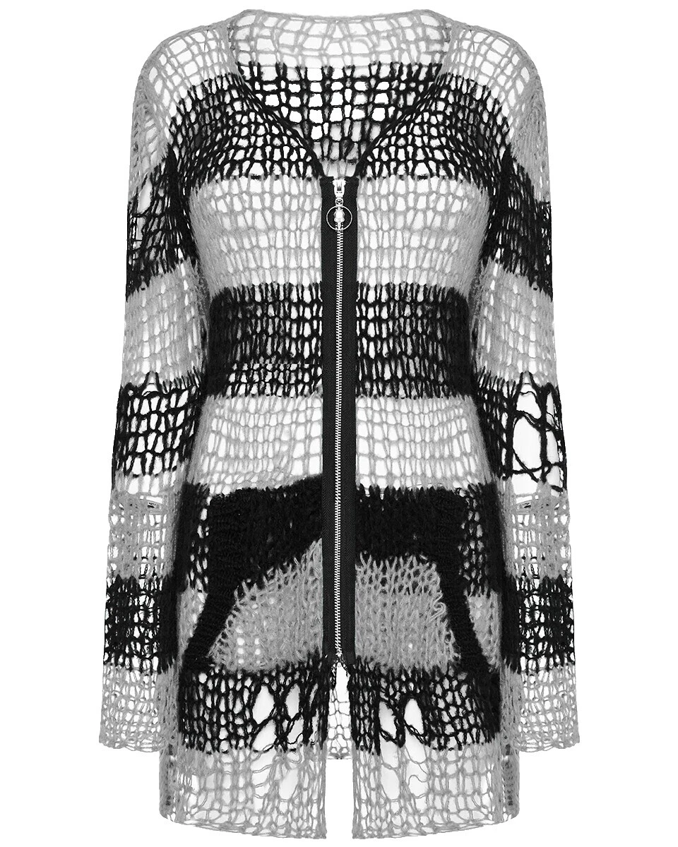 Striped Cardigan Sweaters Punk for Women