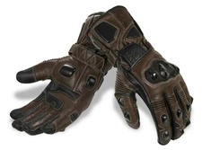 Riparo Genuine Leather Full Gauntlet Motorcycle Touchscreen Riding Gloves