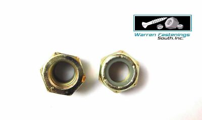 3/8-16 Grade 8 Nylon Insert Lock Hex Nut Yellow Zinc 100 Pieces
