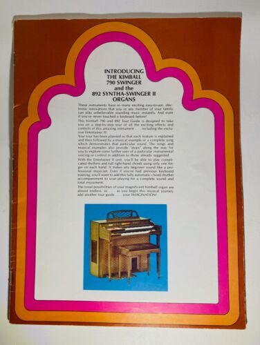 INTRODUCING Kimball 790 & 892 SYNTHA-SWINGER Organ Models OWNERS MANUAL ... photo