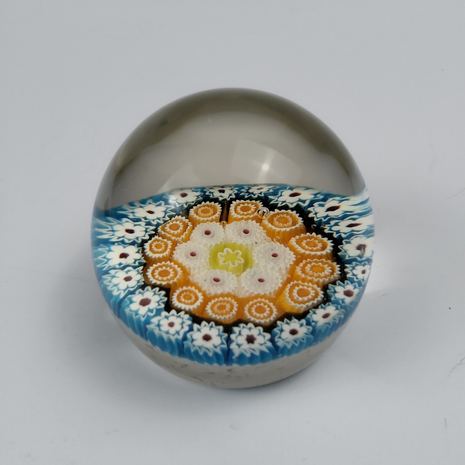 Briefbeschwerer Paperweight Millefiori Studioglas Kunstglas Vintage
