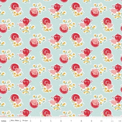 By The YARD, Kitchen Cook Book Retro Dishes by Riley Blake Cotton Fabric