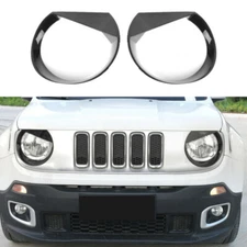 Front Light Headlight Lamp Accessories Trim Cover For 2016-2018 Jeep Renegade FL