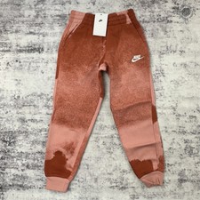 NWT Nike Sportswear Joggers Youth Small Red/Salmon Abstract Print MSRP 60