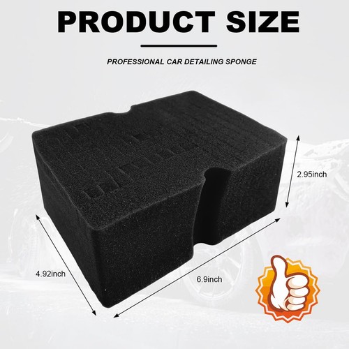 SHMZK Car Wash Sponge, Large Scratch-Free Cross Cut Sponge for Soap and Black  - Bild 2 von 6