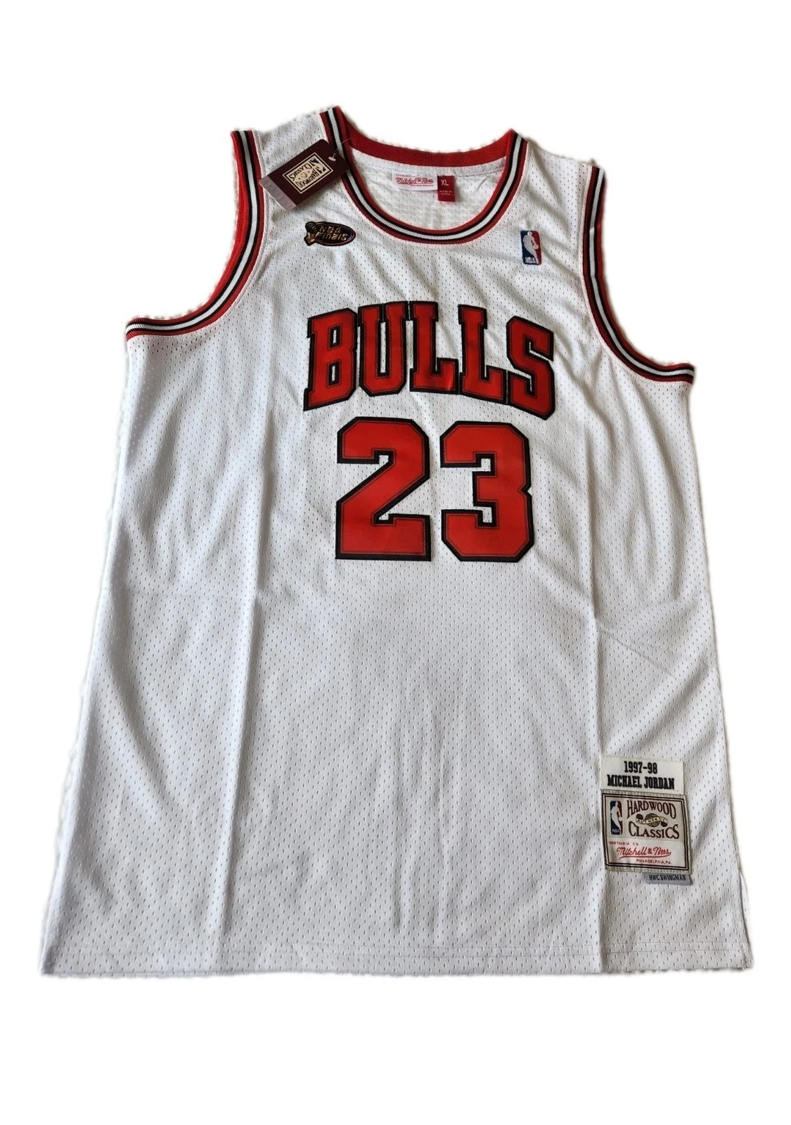 Mitchell & Ness 🔥 Michael Jordan 🔥#23 Bulls 1997-98 NBA FINALS Jersey Men's XL
