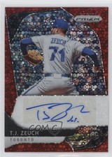 2020 Panini Prizm Rookie Quick Pitch Red Donut Circle 17/35 TJ Zeuch Auto 1om6
