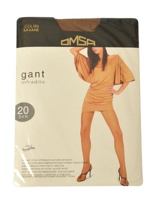 OMSA Women's 20 Denier Stretch All Nude Dowel Infra Toe Tights