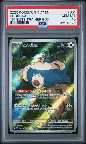 2023 POKEMON SVP EN-SV BLACK STAR PROMO 151 ELITE TRAINER BOX SNORLAX PSA 10
