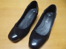 PAIR LADIES BLACK SOFTLITES SHOES UK SIZE 6 #265