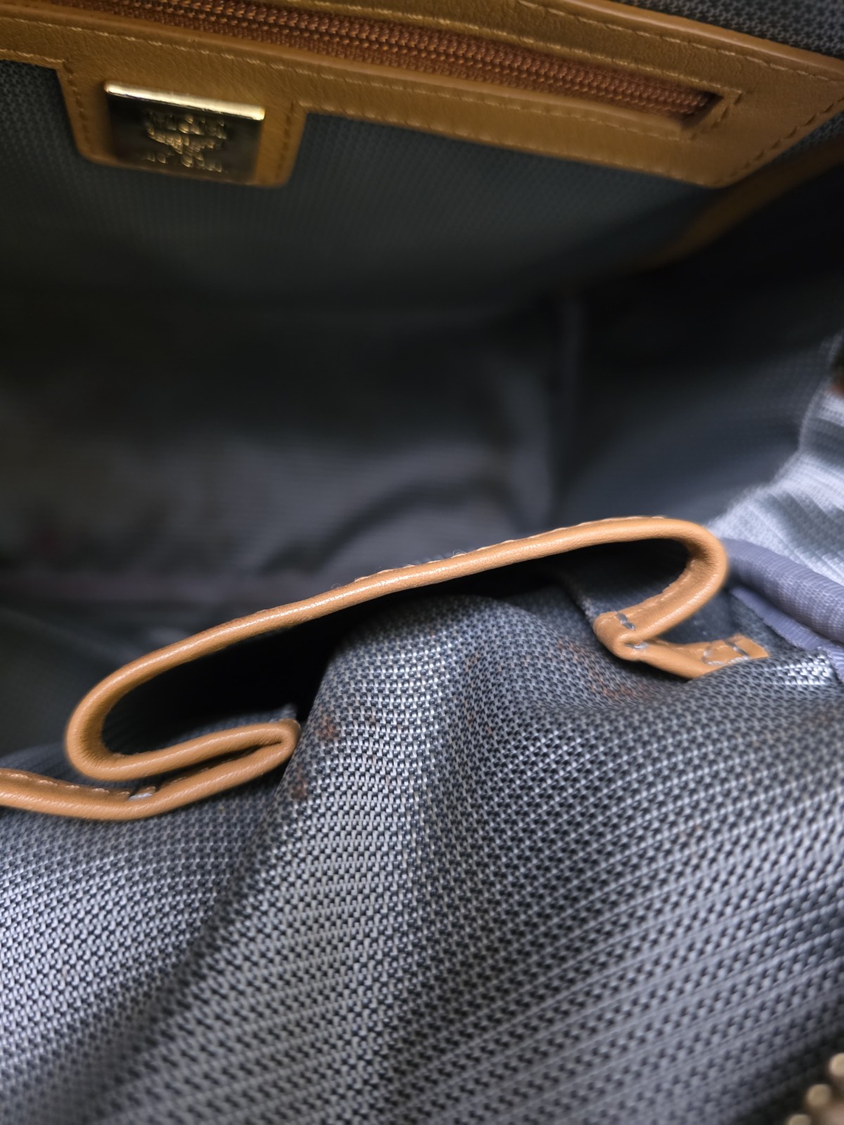 Authentic MCM Visetos Monogram Print Studded Cogn… - image 15