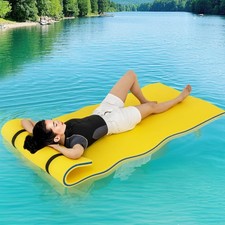 3-Layer Tear-proof Water Mat Floating Pad Island Sea Sports Fun Relax Yellow