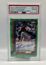 2025 Topps Chrome Sapphire Hurston Waldrep RC Auto /99 RA-HW  Braves PSA 10