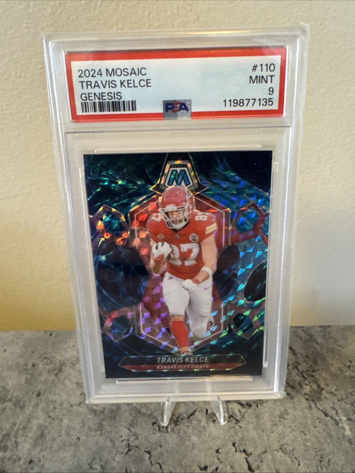 2024 Panini Mosaic - Travis Kelce #110 Genesis Mosaic Prizm