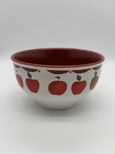 WCL Cereal Bowl 5.5” White With Red Apples