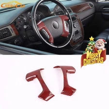 2pc Steering Wheel Trim Cover For Suburban Tahoe Avalanche SIERRA Silverado07-13