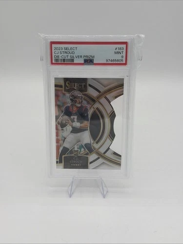 2023 Select - Premier Level C.J. Stroud #183 Silver Prizm Die-Cut (RC) PSA 9