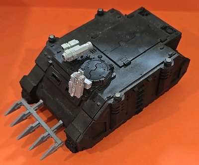 #ad Warhammer 40k Space Marines Rhino Primed In Black $35.00