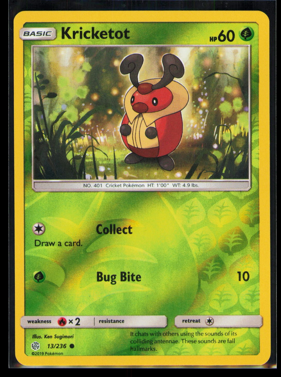 NM/M - Reverse Holo Kricketot - 13/236 CEC : Cosmic Eclipse