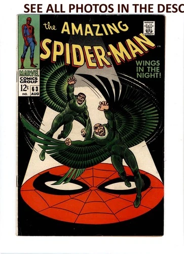Amazing Spider-Man #63 Comic AUG 1967 VG/FN Marvel Comics Vulture (HG)