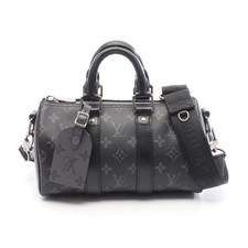 LOUIS VUITTON Keepall Bandoulière 25 Monogram Eclipse Reverse Handbag #RC1243