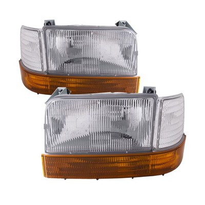 Left and Right 6 Piece Headlight Set Fits Newmar Mountain Aire 1998-1999 RV