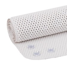 Mainstays 17" x 36" Cushioned Foam Bathtub Mat with Suction Cups, White