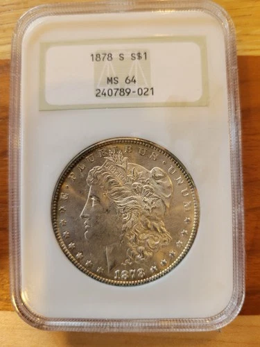 1878 s morgan silver dollar ms 64