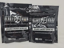 Lot Of 2 Ready Hour Orange Energy Drink Mix 25yr Shelf-Long Term Emergency Food 