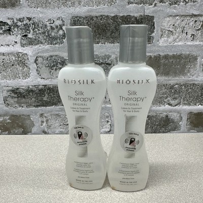 Two BioSilk Silk Therapy Original Leave-In Treatment For Hair & Body 5.64 oz