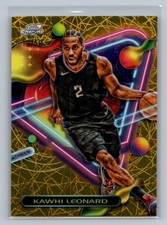 Kawhi Leonard 2023-24 Topps Chrome Cosmic #154 Gold Interstellar Refractors #/50
