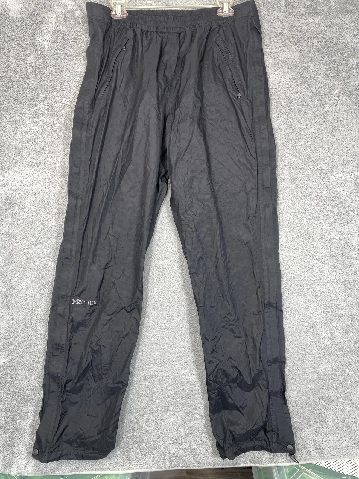 Marmot Rain Pants Mens Large Tall Full Side Zip Waterproof Hike Shell Lined
Opens in a new window or